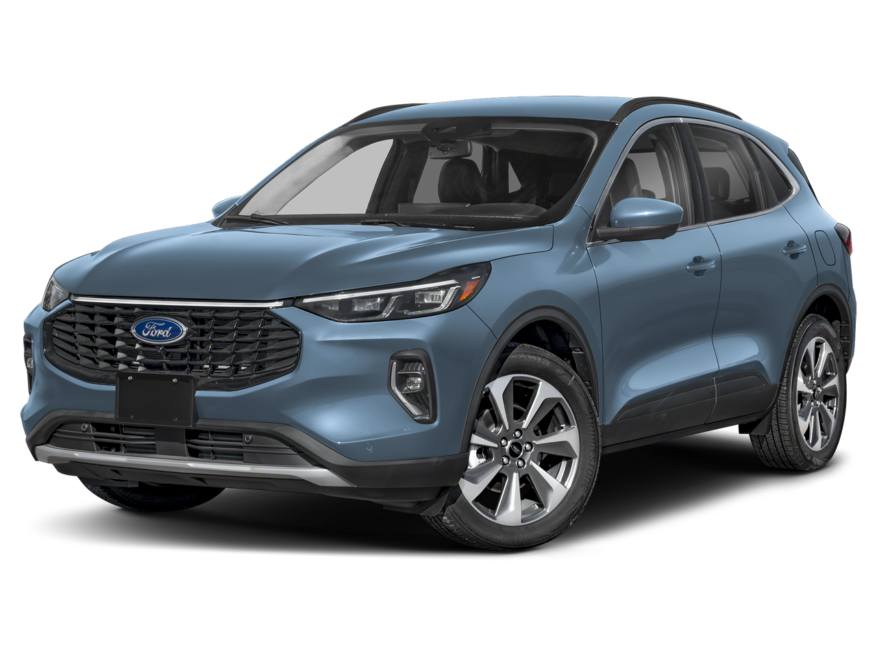 2023 Ford Escape Platinum in Vapor Blue — front three-quarter view