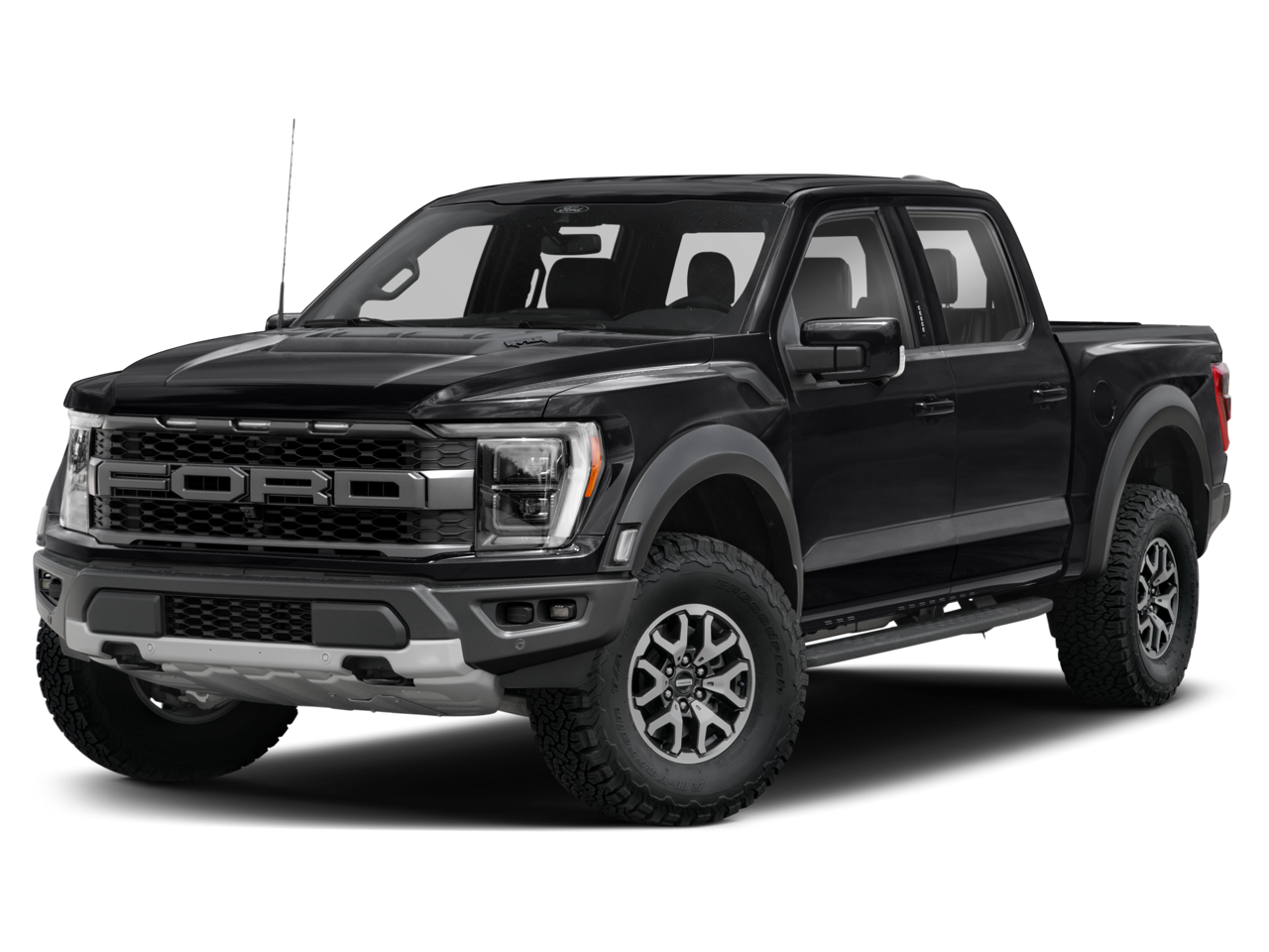 2022 Ford F-150 Raptor in Blue Metallic — front three-quarter view