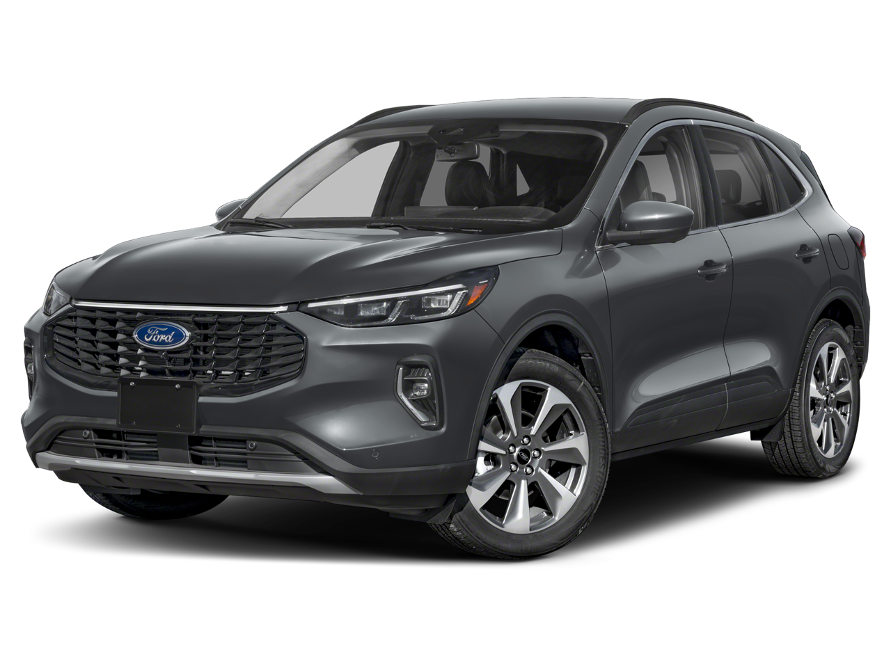 2023 Ford Escape Platinum in White Metallic — front three-quarter view