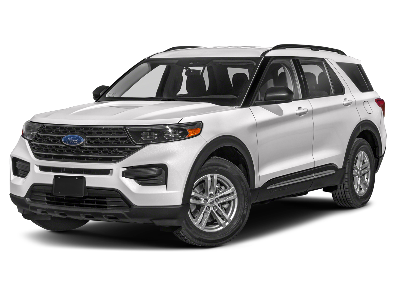 2024 Ford Explorer XLT in Silver Metallic — front three-quarter view