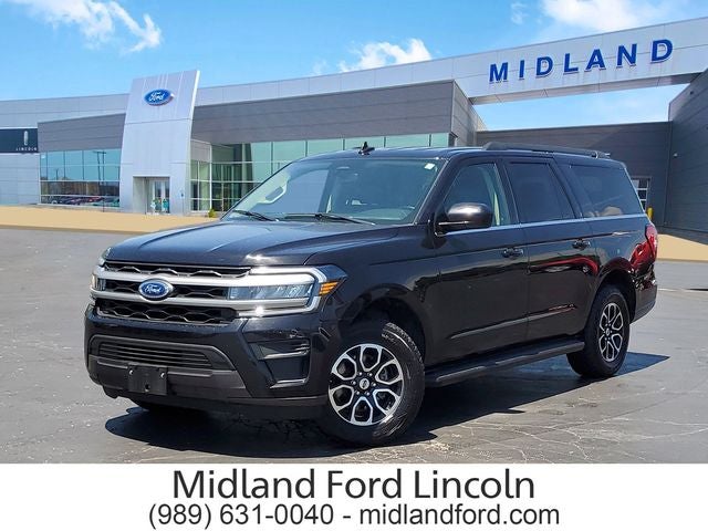 2024 Ford Expedition Max XLT in Black Metallic — front three-quarter view