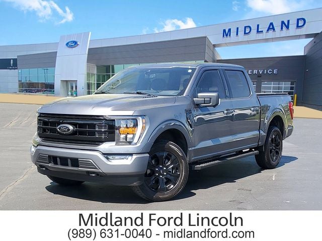 2023 Ford F-150 XLT in Gray Metallic — front three-quarter view