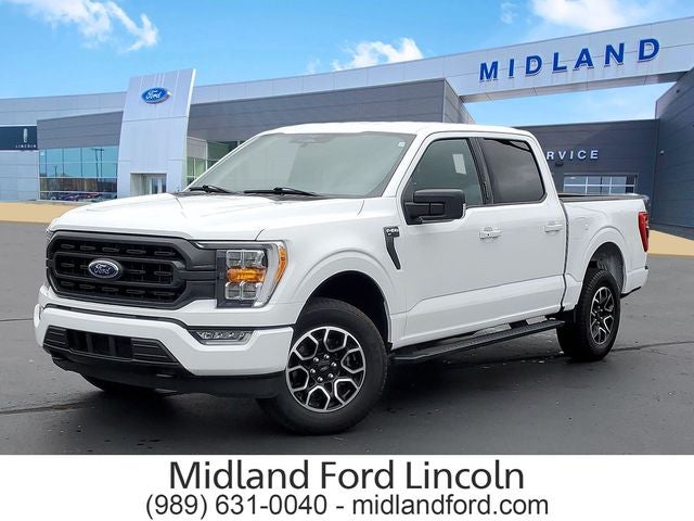 2023 Ford F-150 XLT in Oxford White — front three-quarter view
