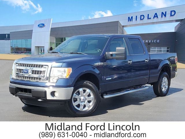 2014 Ford F-150 XLT in Blue — front three-quarter view