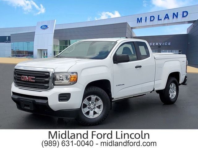 2016 GMC Canyon Base in Summit White — front three-quarter view