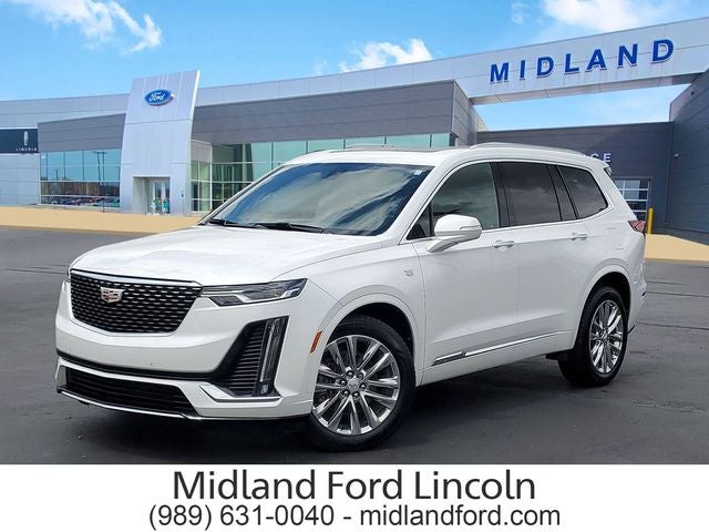 2022 Cadillac XT6 Premium Luxury in Crystal White Tricoat — front three-quarter view